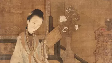 Painting of woman reading