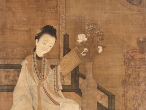Painting of woman reading
